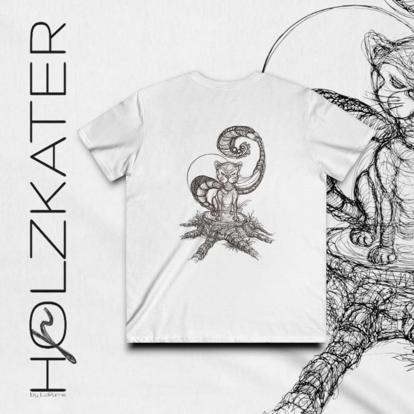 HOLZKATER by LaPame - Artistic Logo Interpretation by PhiAuteria - V Neck Shirt