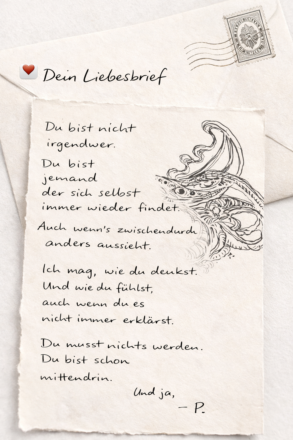 Ein Liebesbrief nur für dich – handgeschrieben von PhiAuteria